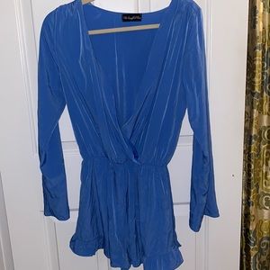 Beautiful blue long sleeved romper, size small